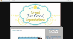 Desktop Screenshot of greatfirstgradeexpectations.blogspot.com