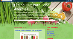 Desktop Screenshot of diningoutwithallergies.blogspot.com