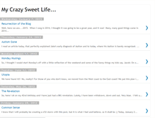 Tablet Screenshot of mycrazysweetlife.blogspot.com