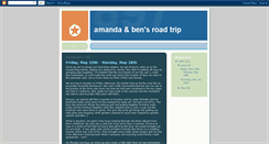 Desktop Screenshot of amandaandbensroadtrip.blogspot.com