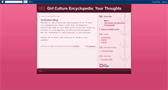 Desktop Screenshot of girlcultureblog.blogspot.com