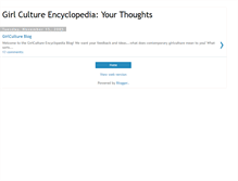 Tablet Screenshot of girlcultureblog.blogspot.com