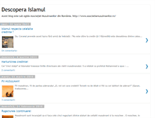 Tablet Screenshot of descopera-islamul.blogspot.com