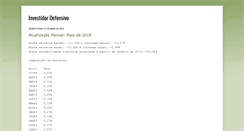 Desktop Screenshot of investidordefensivo.blogspot.com