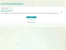 Tablet Screenshot of leituraememoria.blogspot.com
