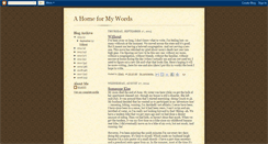 Desktop Screenshot of homeforwords.blogspot.com