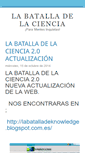 Mobile Screenshot of labatalladelaciencia.blogspot.com