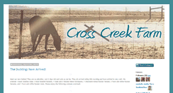 Desktop Screenshot of crosscreekfarm.blogspot.com