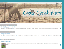 Tablet Screenshot of crosscreekfarm.blogspot.com