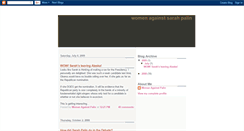 Desktop Screenshot of againstsarahpalin.blogspot.com