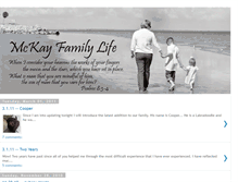 Tablet Screenshot of mckayfamilylife.blogspot.com