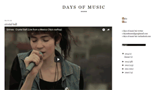 Desktop Screenshot of days-of-music.blogspot.com