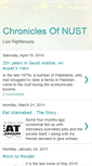 Mobile Screenshot of chroniclesofnust.blogspot.com