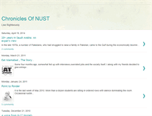 Tablet Screenshot of chroniclesofnust.blogspot.com