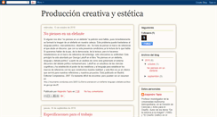 Desktop Screenshot of produccioncreativayestetica.blogspot.com