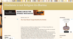 Desktop Screenshot of hinduismisnotreligionitsdharma.blogspot.com