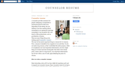 Desktop Screenshot of counselorresume.blogspot.com