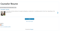 Tablet Screenshot of counselorresume.blogspot.com