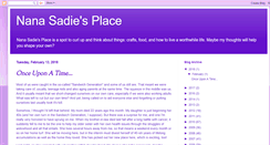 Desktop Screenshot of nanasadiesplace.blogspot.com