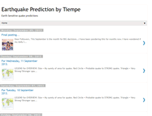 Tablet Screenshot of earthquakepredictionbytiempe.blogspot.com