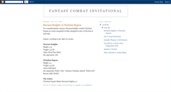 Desktop Screenshot of fantasycombatinvitational.blogspot.com