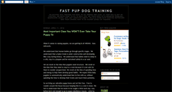 Desktop Screenshot of fastpupdogtraining.blogspot.com