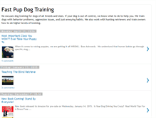 Tablet Screenshot of fastpupdogtraining.blogspot.com