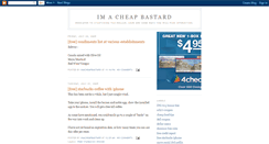 Desktop Screenshot of 1cheapbastard.blogspot.com