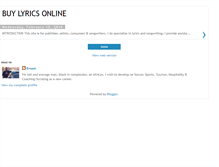 Tablet Screenshot of buythelyrics.blogspot.com