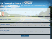 Tablet Screenshot of homeopathicjourney.blogspot.com
