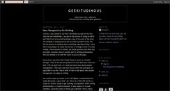 Desktop Screenshot of geekitudinous.blogspot.com