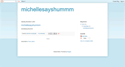 Desktop Screenshot of michellesayshummm.blogspot.com