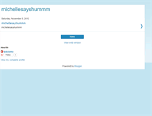 Tablet Screenshot of michellesayshummm.blogspot.com