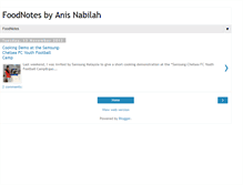 Tablet Screenshot of foodnotesbyanis.blogspot.com