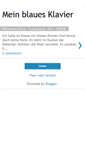 Mobile Screenshot of meinblauesklavier.blogspot.com