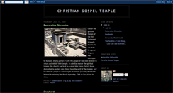 Desktop Screenshot of christiangospeltemple.blogspot.com