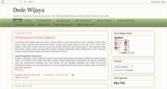 Desktop Screenshot of dedewijaya.blogspot.com
