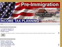 Tablet Screenshot of preimmigrationtaxplanning.blogspot.com