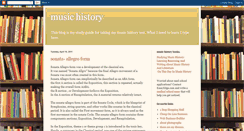 Desktop Screenshot of musichistorystudies.blogspot.com