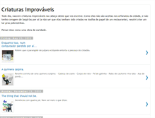 Tablet Screenshot of criaturasimprovaveis.blogspot.com