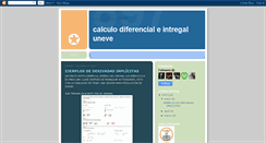 Desktop Screenshot of calculodiferencialeintegraluneve.blogspot.com