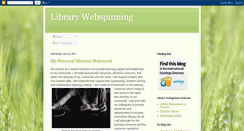 Desktop Screenshot of librarywebspinning.blogspot.com