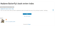 Tablet Screenshot of madamebutterflybookreviewindex.blogspot.com