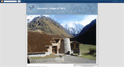 Desktop Screenshot of mountainlodgesofperu.blogspot.com