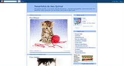 Desktop Screenshot of passarinhosdomeuquintal.blogspot.com