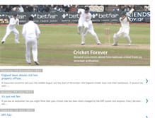 Tablet Screenshot of cricket-forever.blogspot.com
