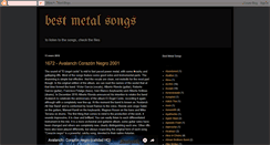 Desktop Screenshot of bestmetalsongs.blogspot.com