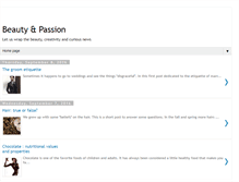 Tablet Screenshot of beautyandpassion.blogspot.com