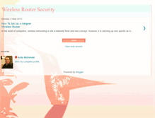 Tablet Screenshot of howtosecureawirelessrouter.blogspot.com