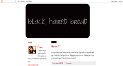 Desktop Screenshot of blackhairedbroad.blogspot.com